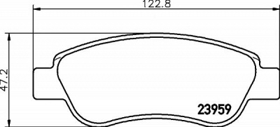 HELLA PAGID 8db355012141 -  Комплект тормозных колодок, дисковый тормоз